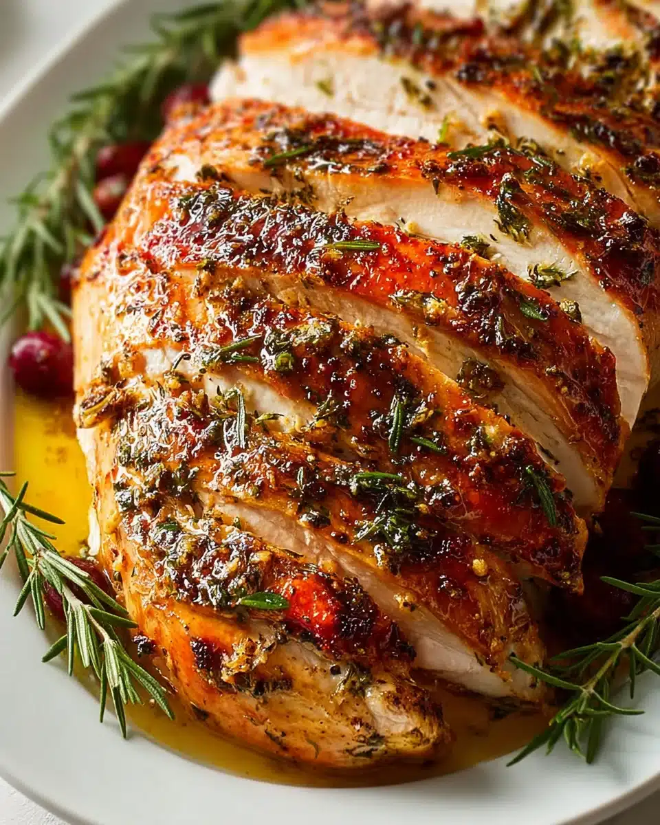 Geröstete Putenbrust mit Knoblauch-Kräuter-Butter Rezept 4 Geröstete Putenbrust mit Knoblauch-Kräuter-Butter Rezept