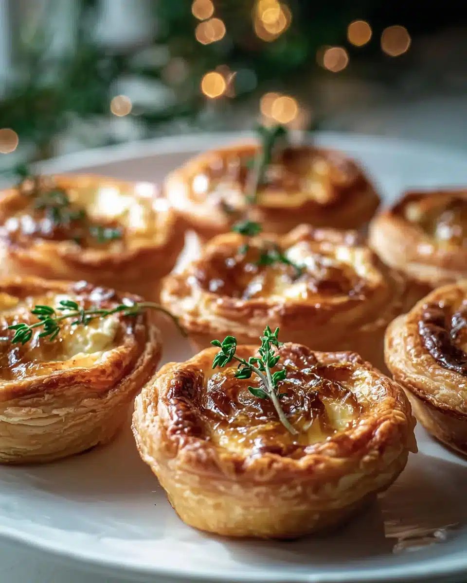Karamellisierte Zwiebel und Ziegenkäse Tarts für Festtage 4 Karamellisierte Zwiebel und Ziegenkäse Tarts für Festtage