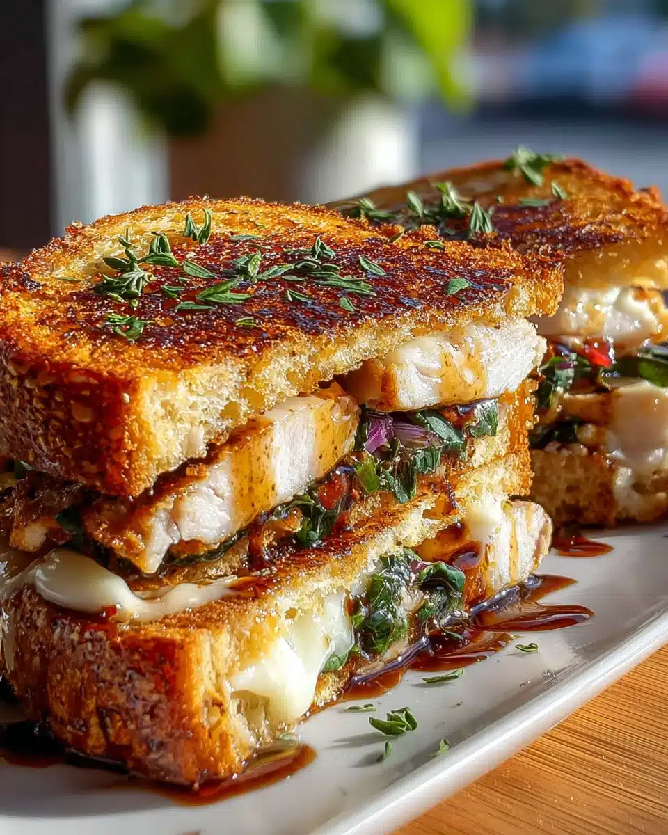Gegrilltes Balsamico-Vinaigrette Sandwich Melt – Ein Genuss!
