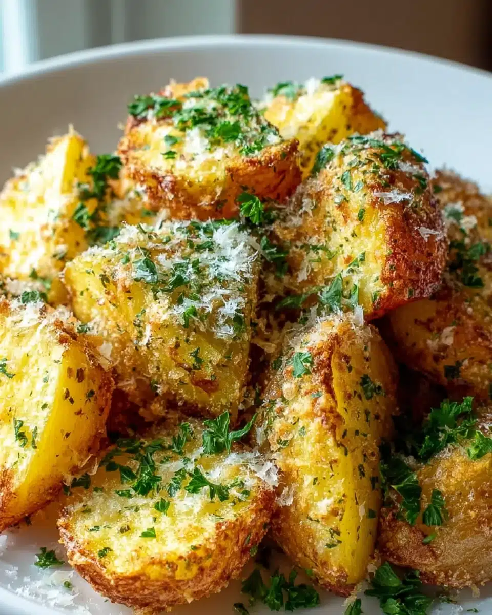 Krosse Air Fryer Knoblauch Parmesan Kartoffeln Rezept