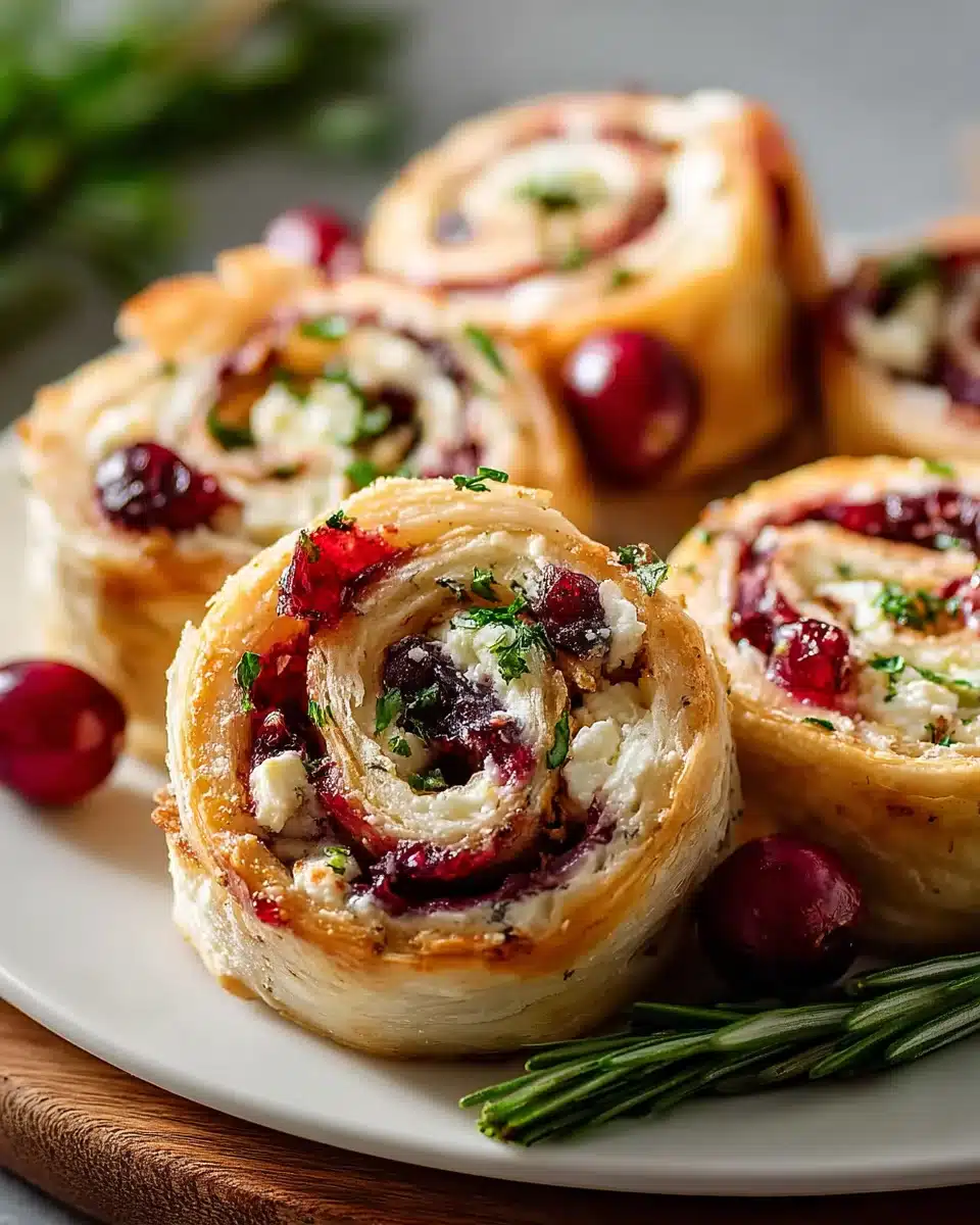 Einfache Weihnachts-Cranberry-Feta-Pinwheels für Partys 4 Einfache Weihnachts-Cranberry-Feta-Pinwheels für Partys