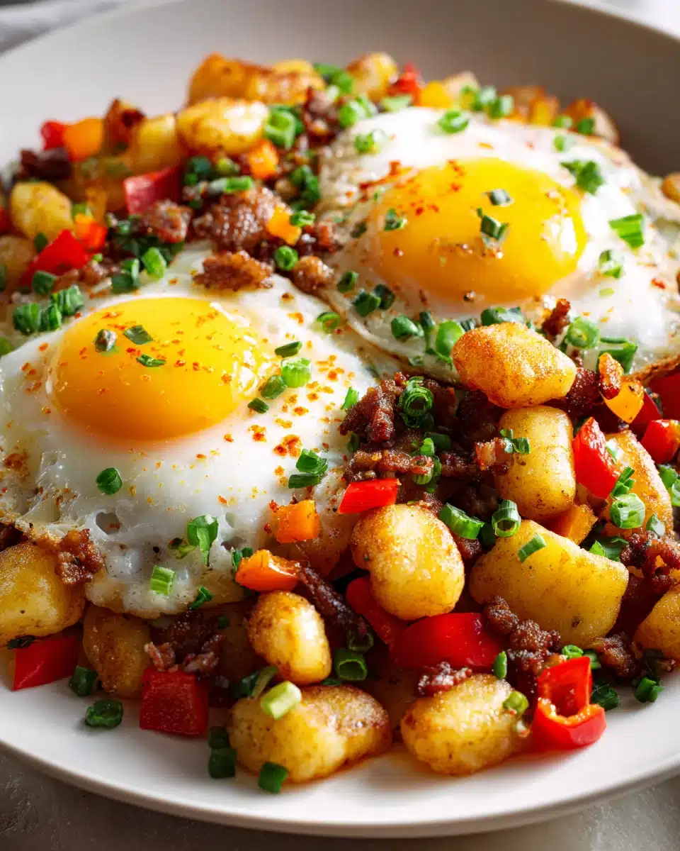 Dein perfektes Frühstück: Gnocchi-Hash mit Ei & Rinderbacon