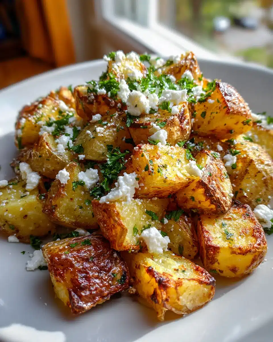 Knusprige Kartoffeln mit Feta und Knoblauch – Einfaches Rezept! 4 Knusprige Kartoffeln mit Feta und Knoblauch – Einfaches Rezept!