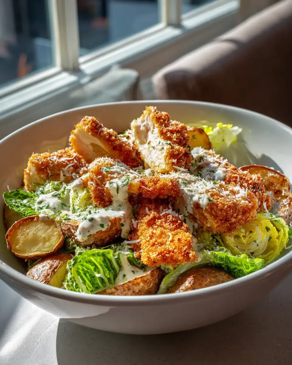 Leckere Caesar Hähnchen Bowl – Gesund und einfach zubereitet!