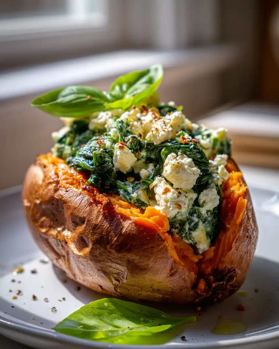 Leckere Gefüllte Süßkartoffel mit Feta & Spinat – Jetzt probieren! 4 Leckere Gefüllte Süßkartoffel mit Feta & Spinat – Jetzt probieren!